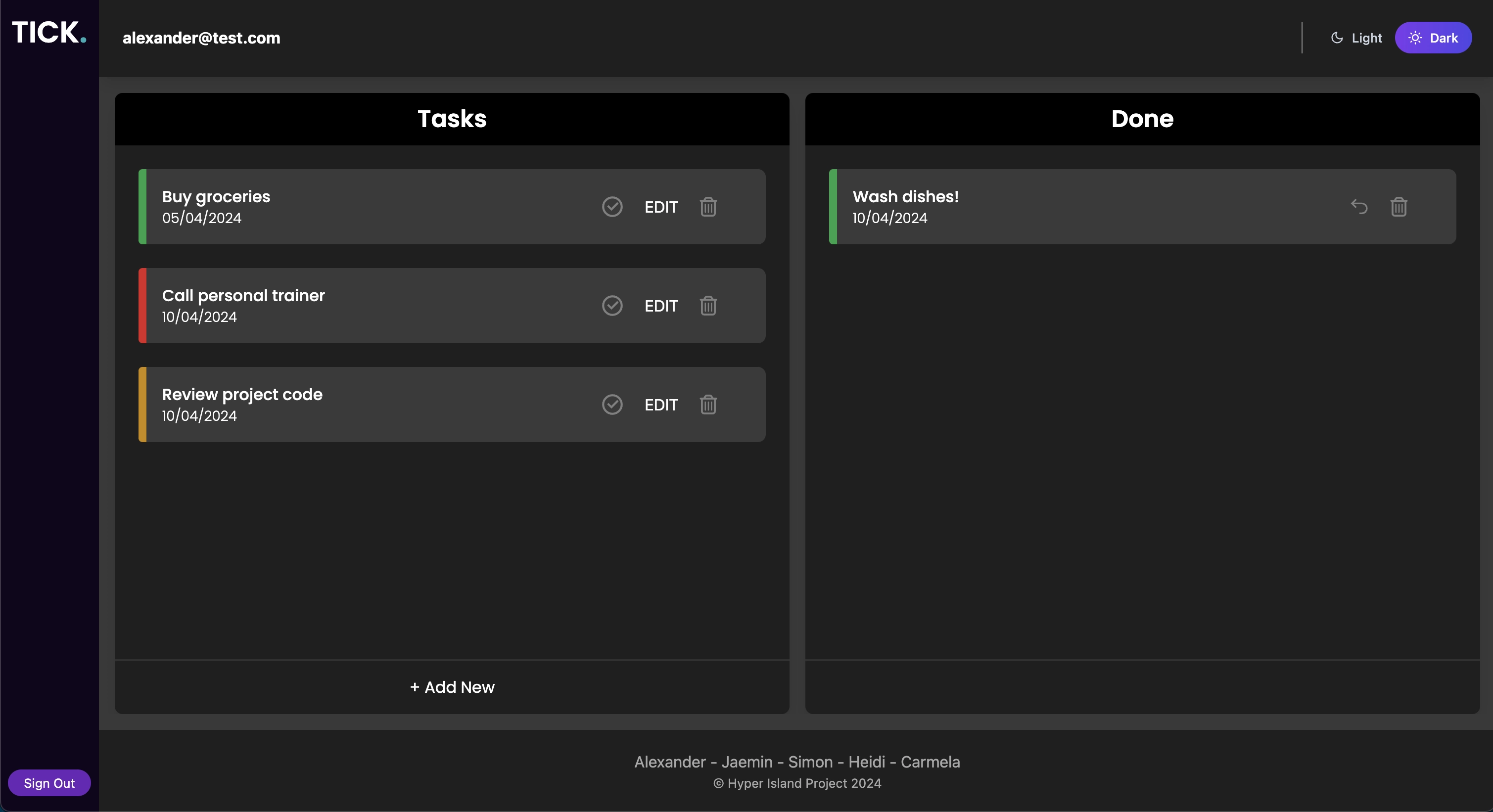TICK task manager